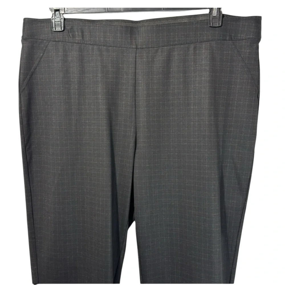 Emaline Pants Pull On Checked Straight Leg Stretch in Size 22W NWT - Picture 1 of 15